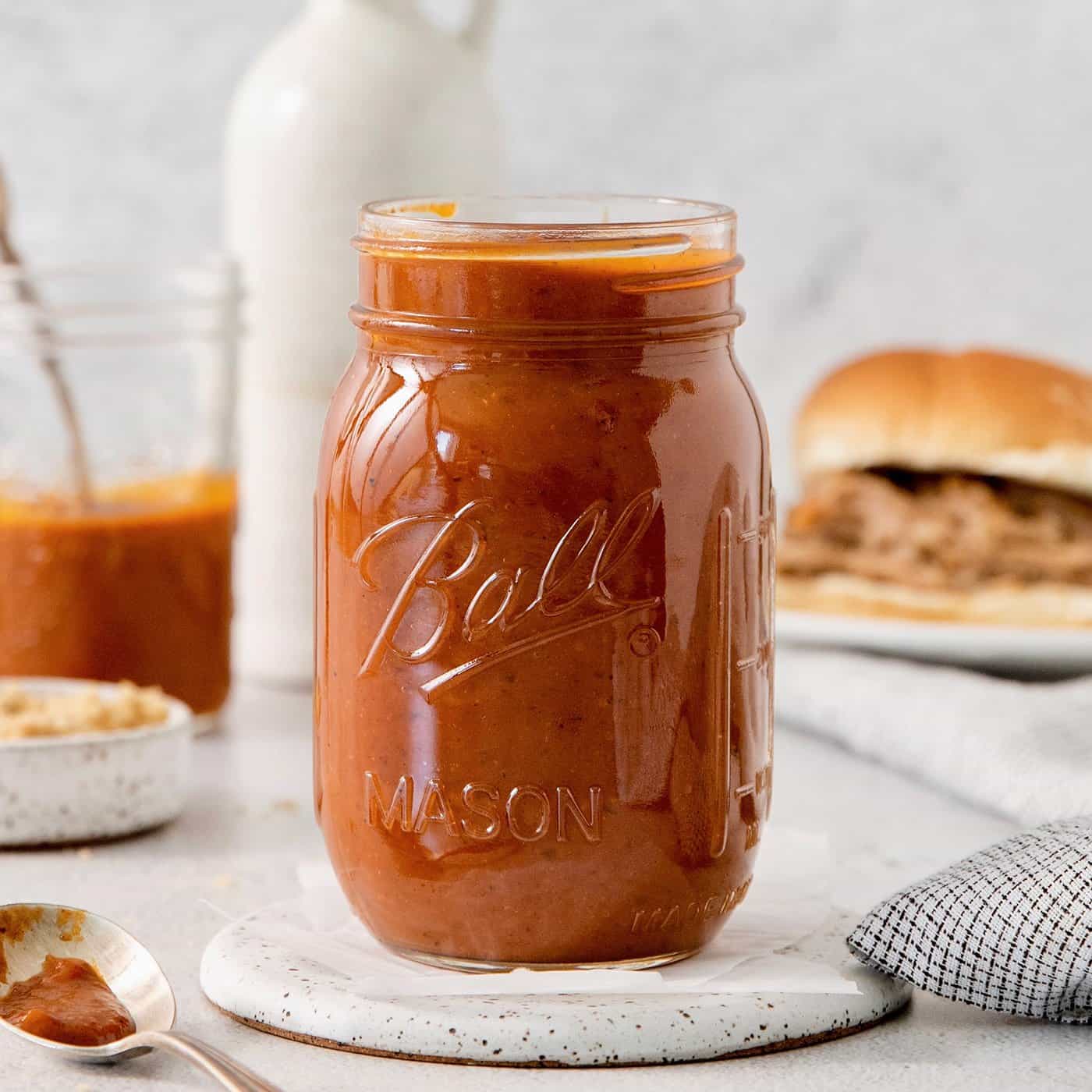 bbq sauce in a jar