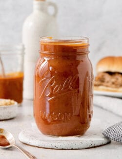 barbecue sauce in a jar