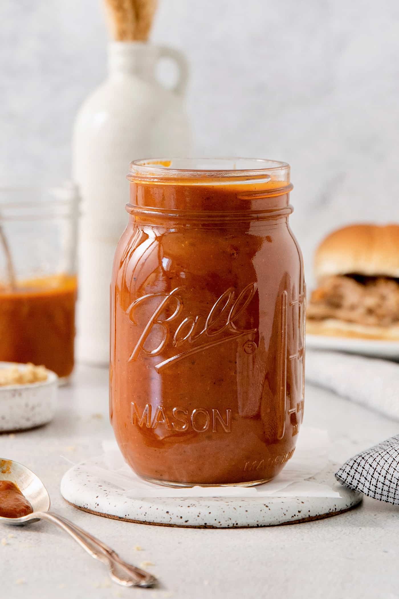 barbecue sauce in a jar