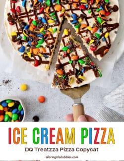 Pinterest image for ice cream pizza