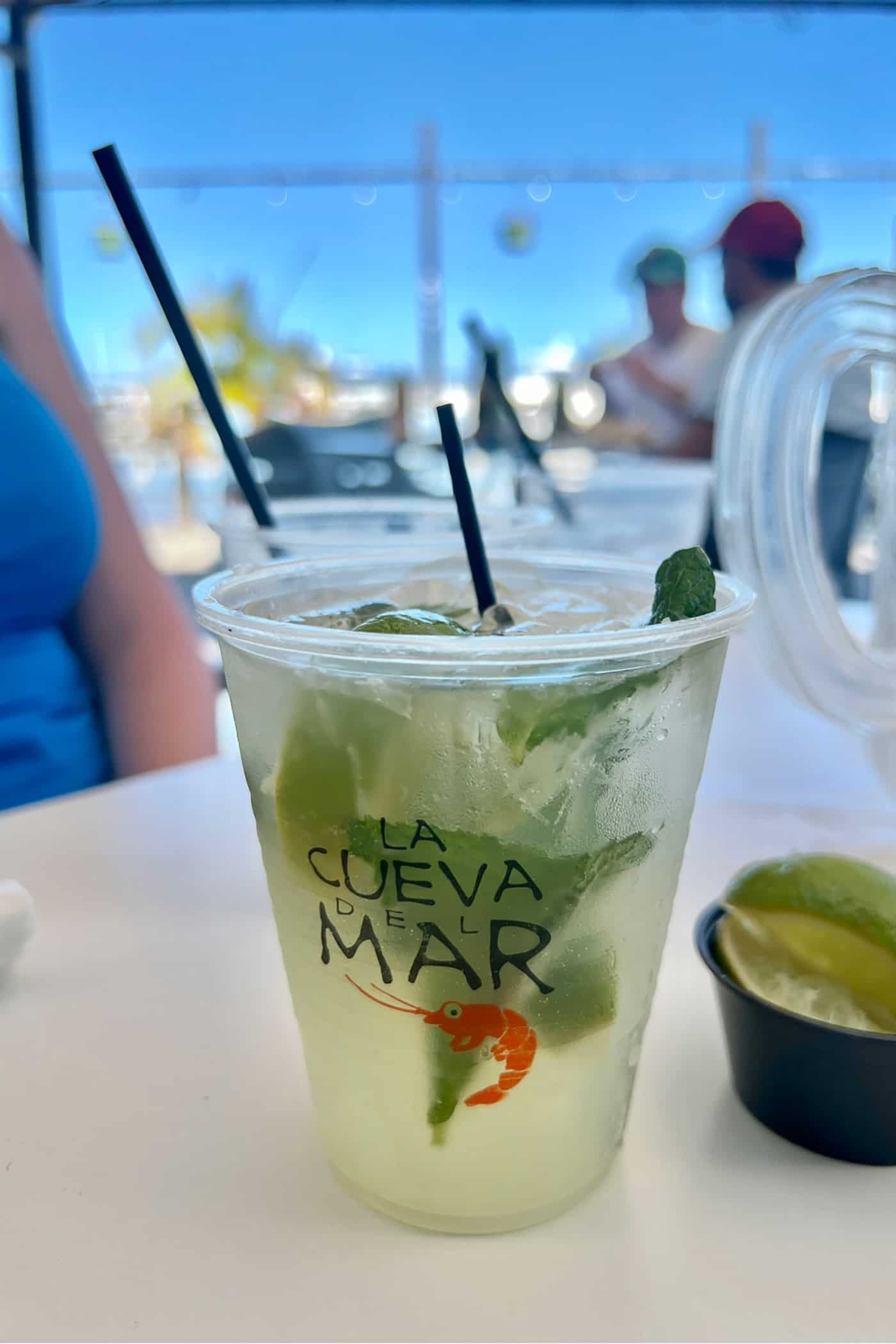 a mojito at La Cueva del Mar in Puerto Rico