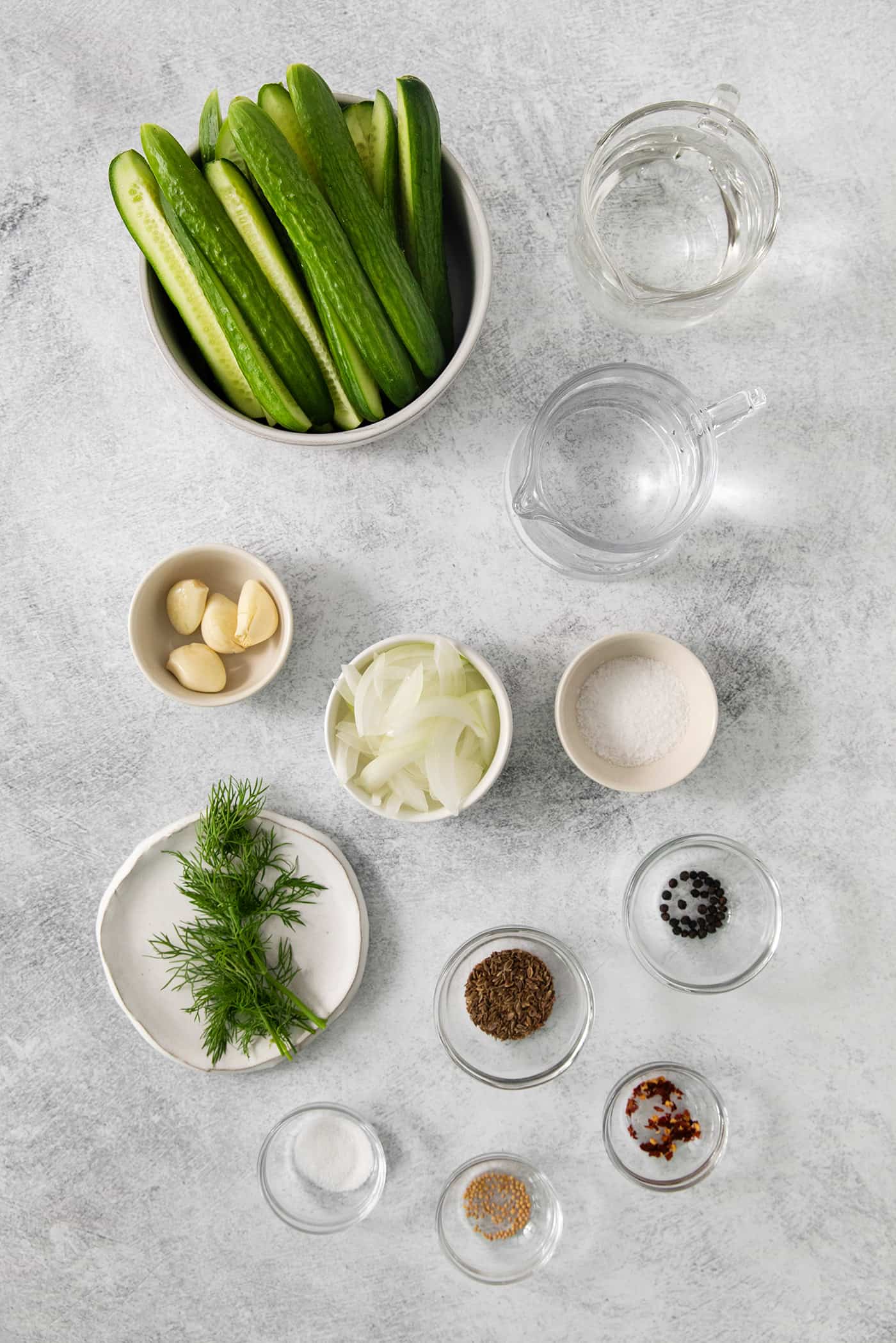 Refrigerator dill pickle ingredients