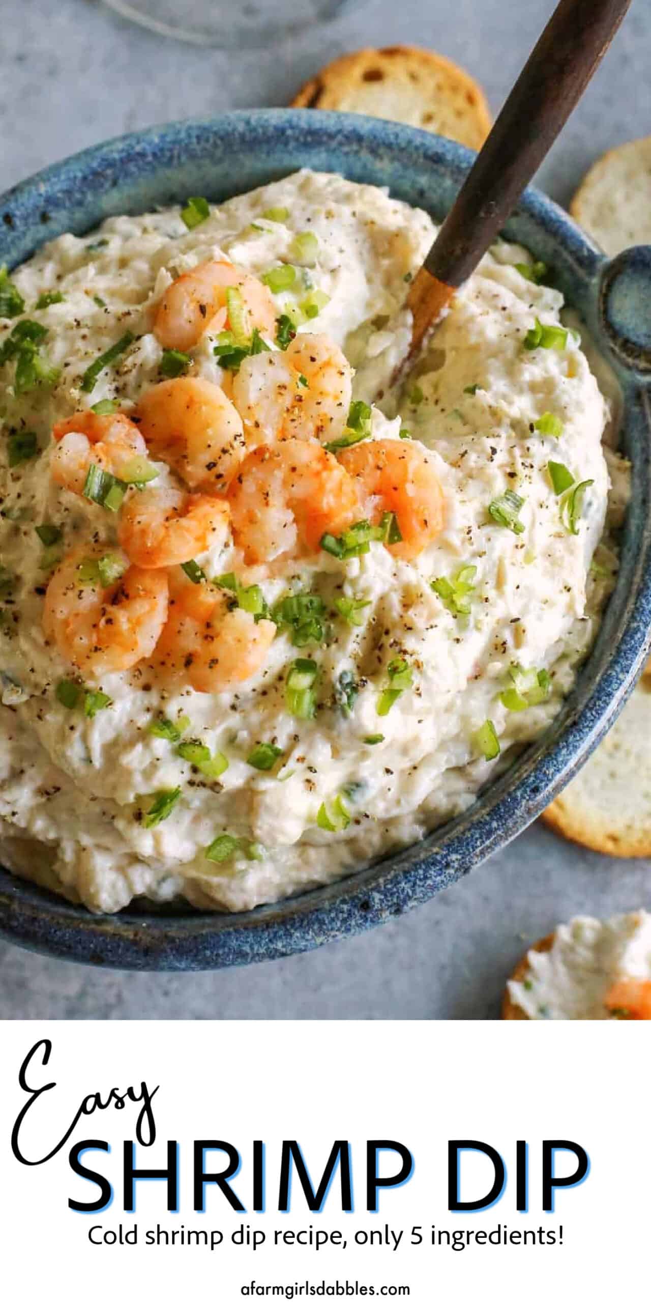 Pinterest image for shrimp dip.