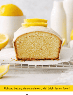 Pinterest image for lemon pound cake