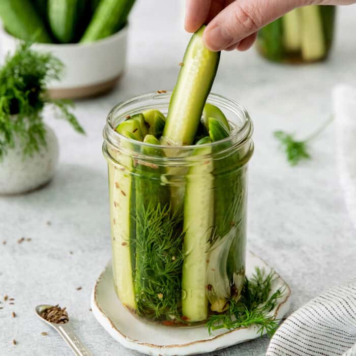 Easy Refrigerator Dill Pickles l A Farmgirl's Dabbles