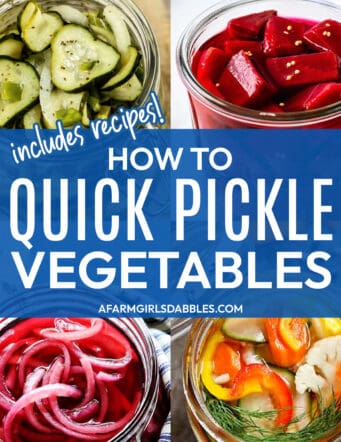 collage of photos - how to quick pickle vegetables