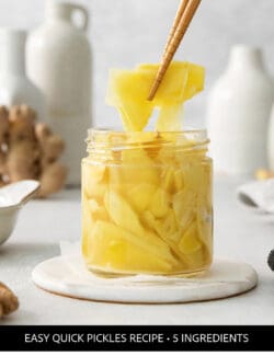 Pinterest image for pickled ginger