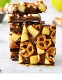 Pinterest image for caramel apple bark