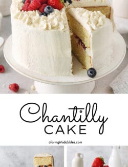 Pinterest image for Chantilly Cake