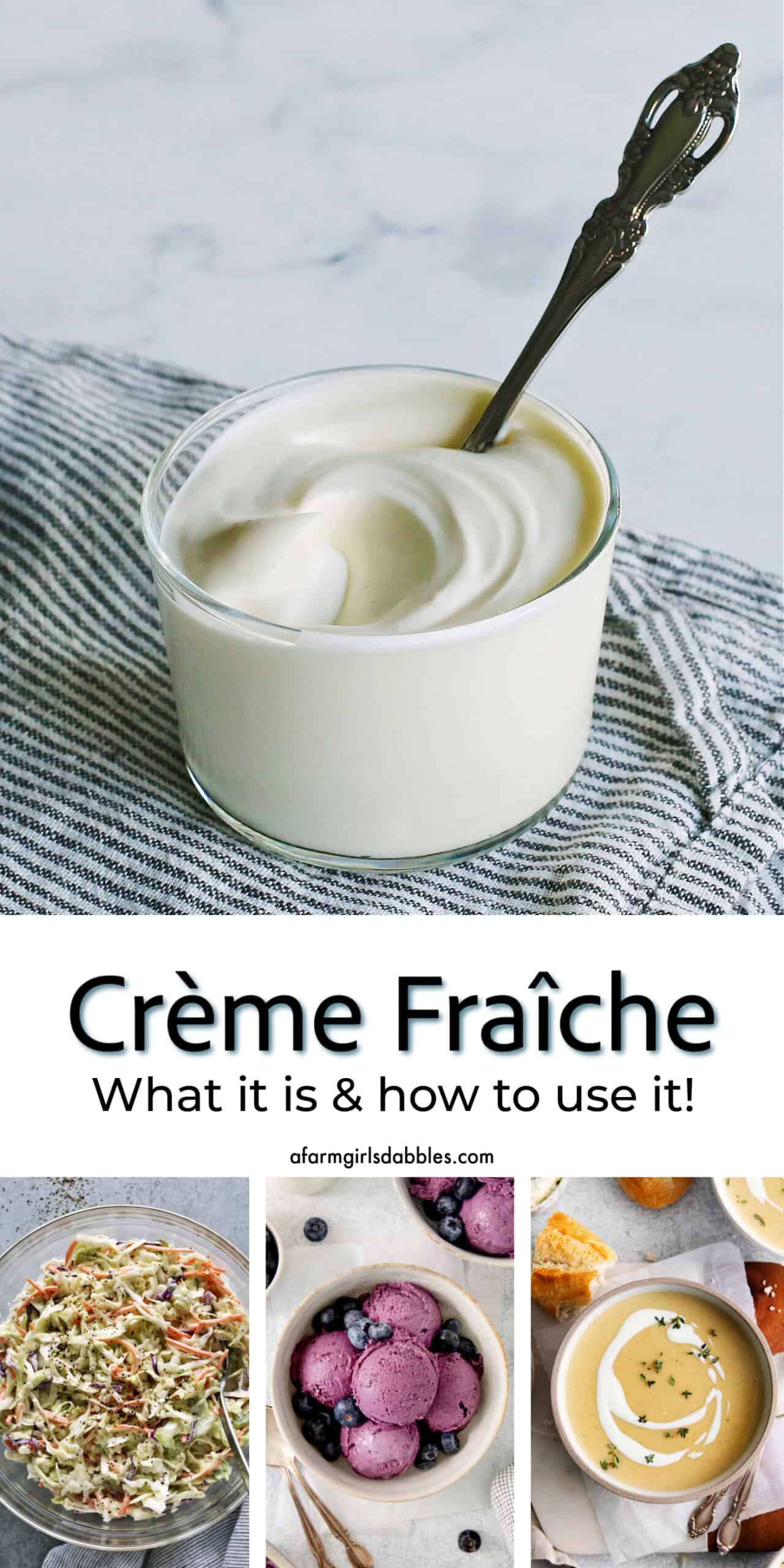 Pinterest image for creme fraiche