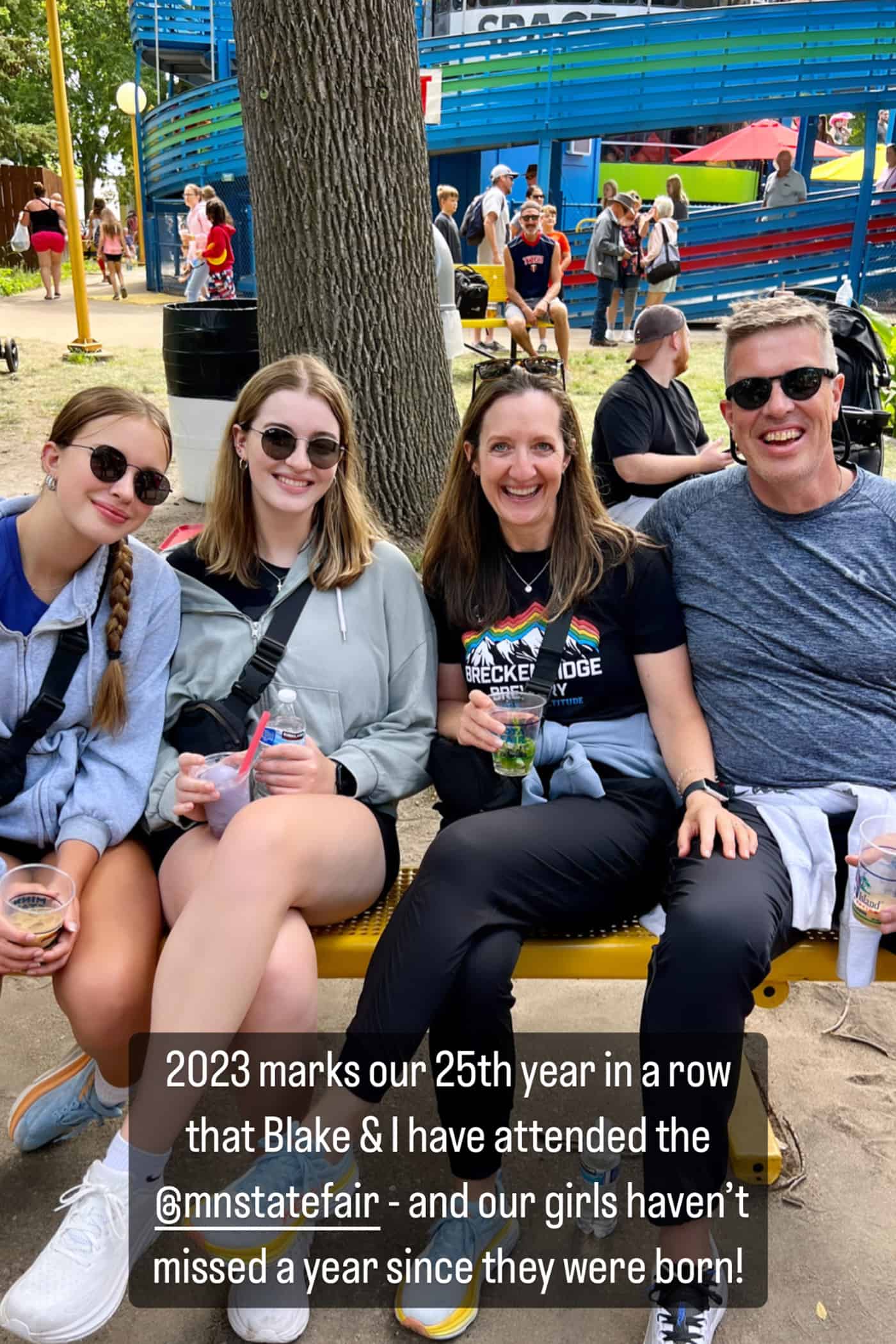 family photo, 25 years attending the fair together