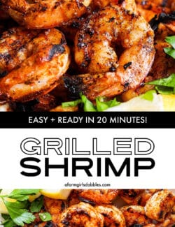 Pinterest image for grilled shrimp