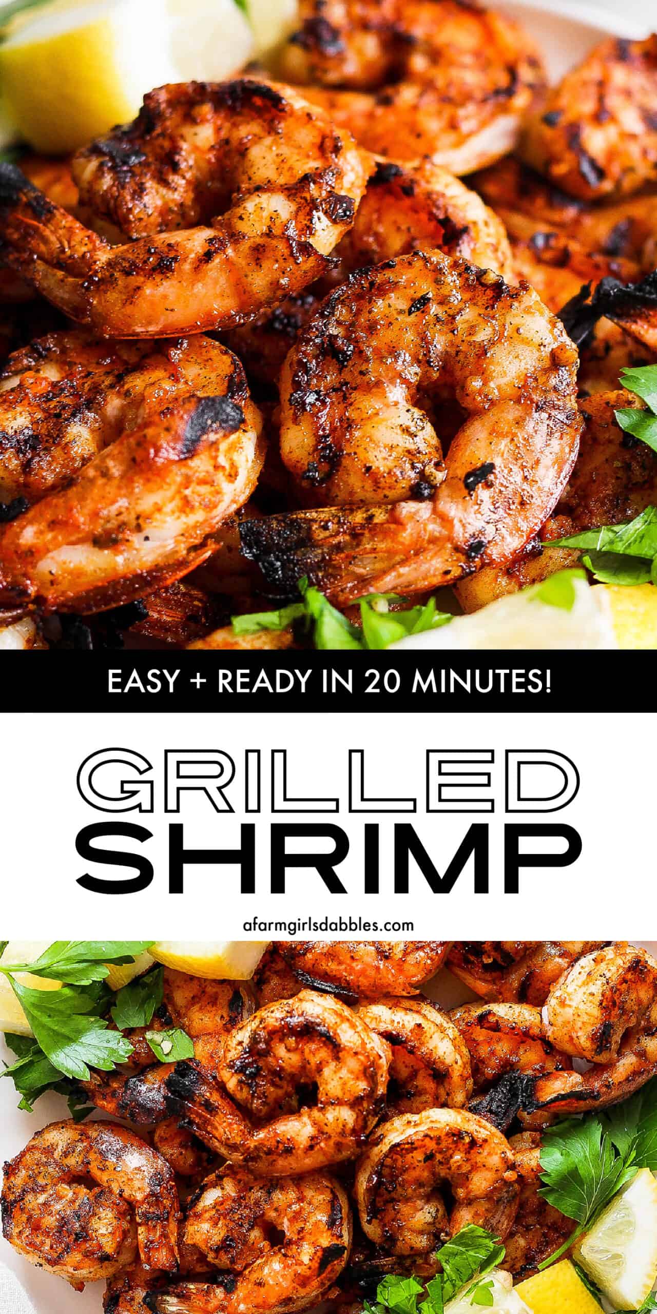 Pinterest image for grilled shrimp