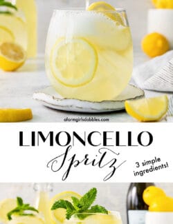 Pinterest image for limoncello spritz