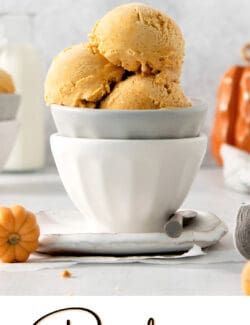 Pinterest image for pumpkin ice cream