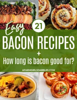 a collage for bacon recipes