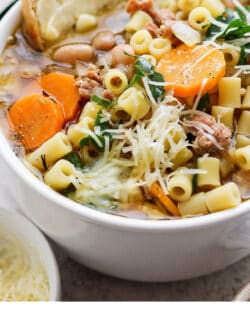 Pinterest image for Italian Sausage Soup