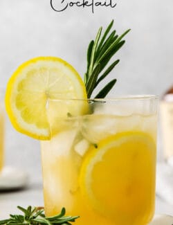 Pinterest image for bourbon limoncello cocktail