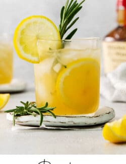 Pinterest image for limoncello bourbon cocktail