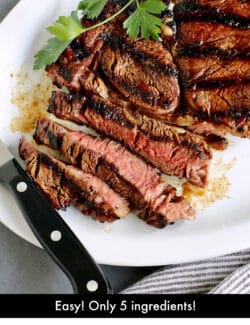 Pinterest image for sugar grilled steak