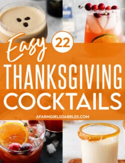 collage of photos for 22 Easy Thanksgiving Cocktails
