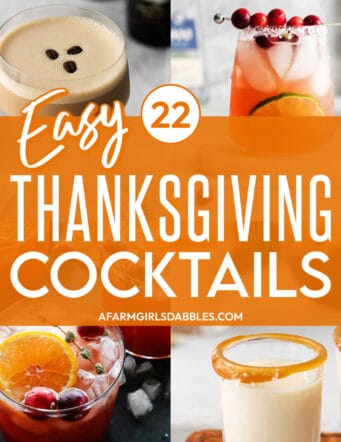 collage of photos for 22 Easy Thanksgiving Cocktails