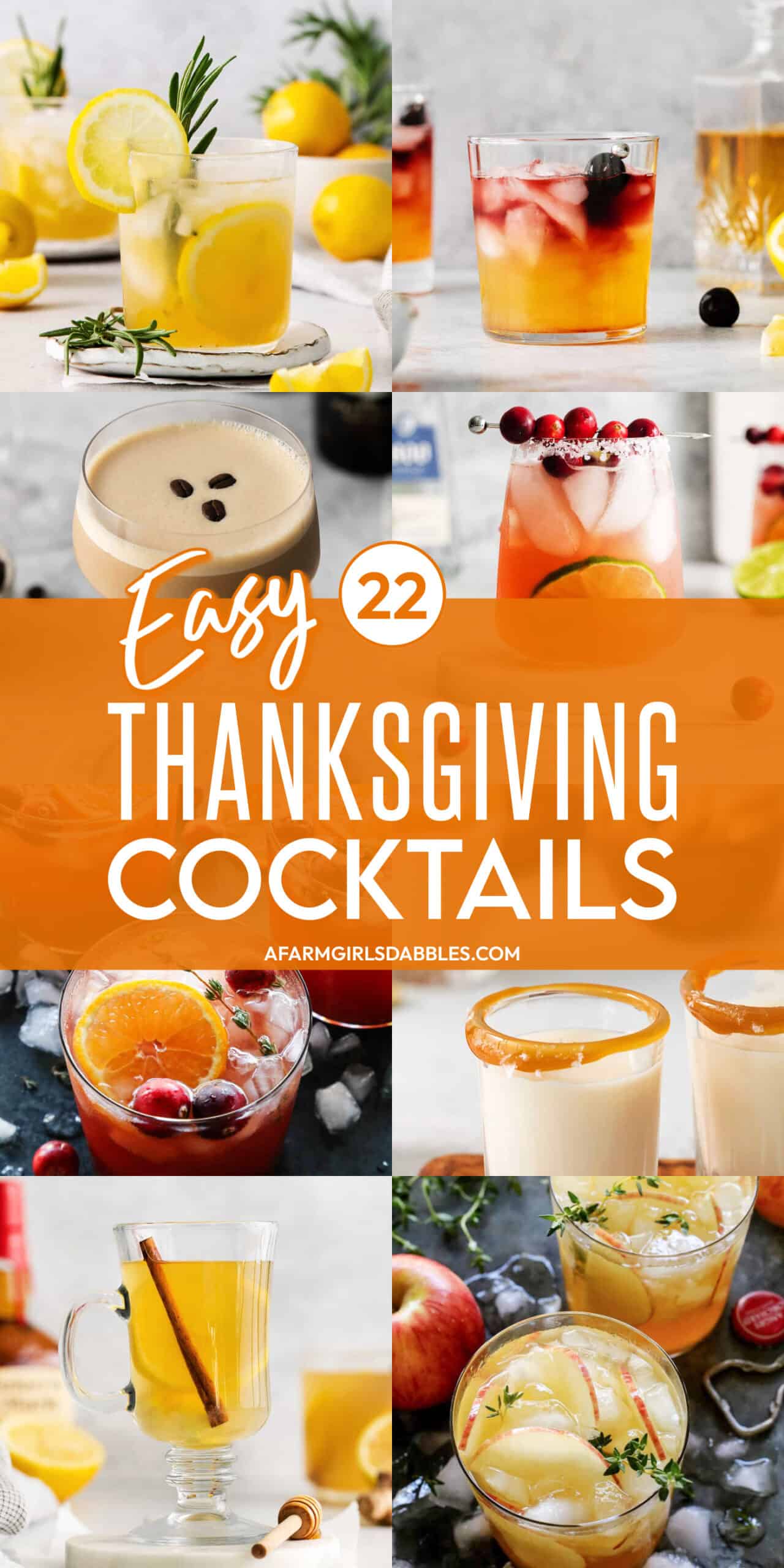 Pinterest image for 22 Easy Thanksgiving Cocktails