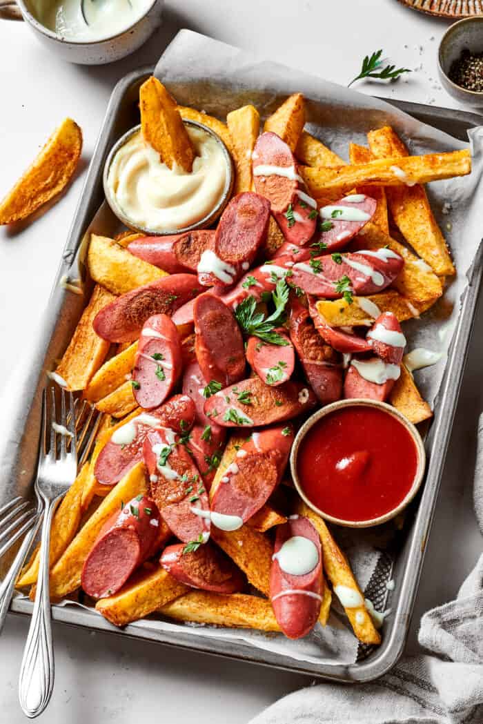 Peruvian Salchipapa (Easy Potatoes & Sausage Recipe!)