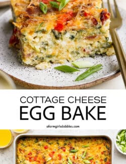 Pinterest image for cottage cheese egg bake
