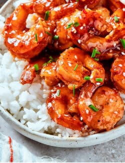 Pinterest image for firecracker shrimp