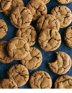 Pinterest image for soft and chewy ginger molasses cookies