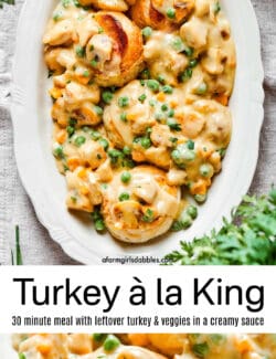 Pinterest image for turkey a la king
