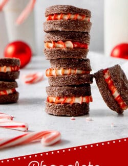 Pinterest image for chocolate wafer cookies