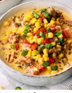 Pinterest image for sausage dip