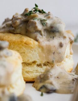 Pinterest image for biscuits & gravy