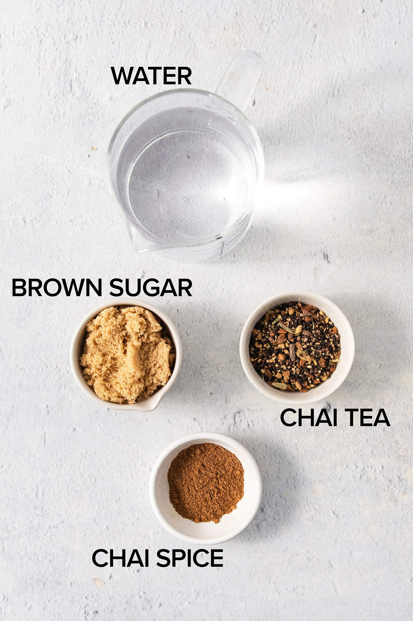 ingredients to make chai concentrate