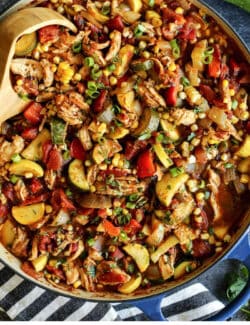 Pinterest image for vegetable chicken chili