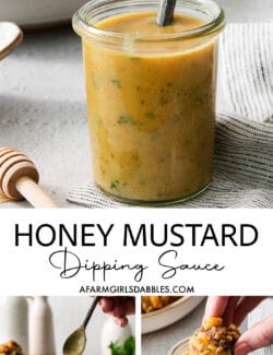 Pinterest image for honey mustard dipping sauce