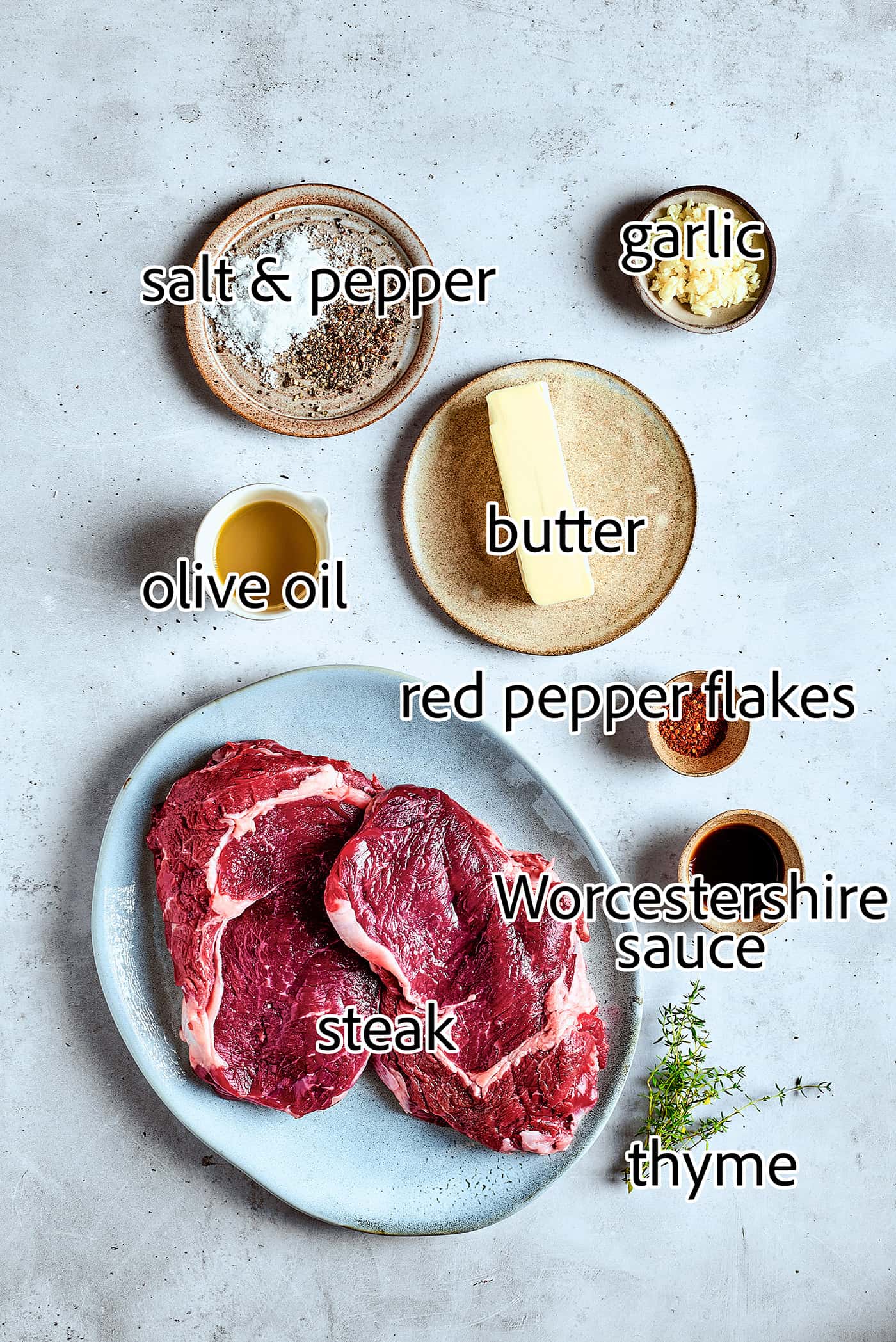 ingredients to make garlic butter steak bites