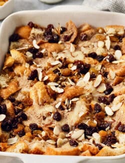 Pinterest image for Capirotada, a Mexican bread pudding dessert