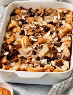 Pinterest image for Capirotada, a Mexican bread pudding dessert