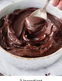 Pinterest image for chocolate ganache