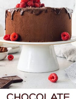 Pinterest image for chocolate ganache cake