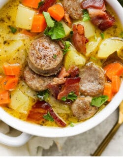Pinterest image for German potato soup