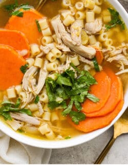 Pinterest image for ginger chicken soup