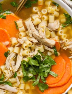 Pinterest image for ginger chicken soup