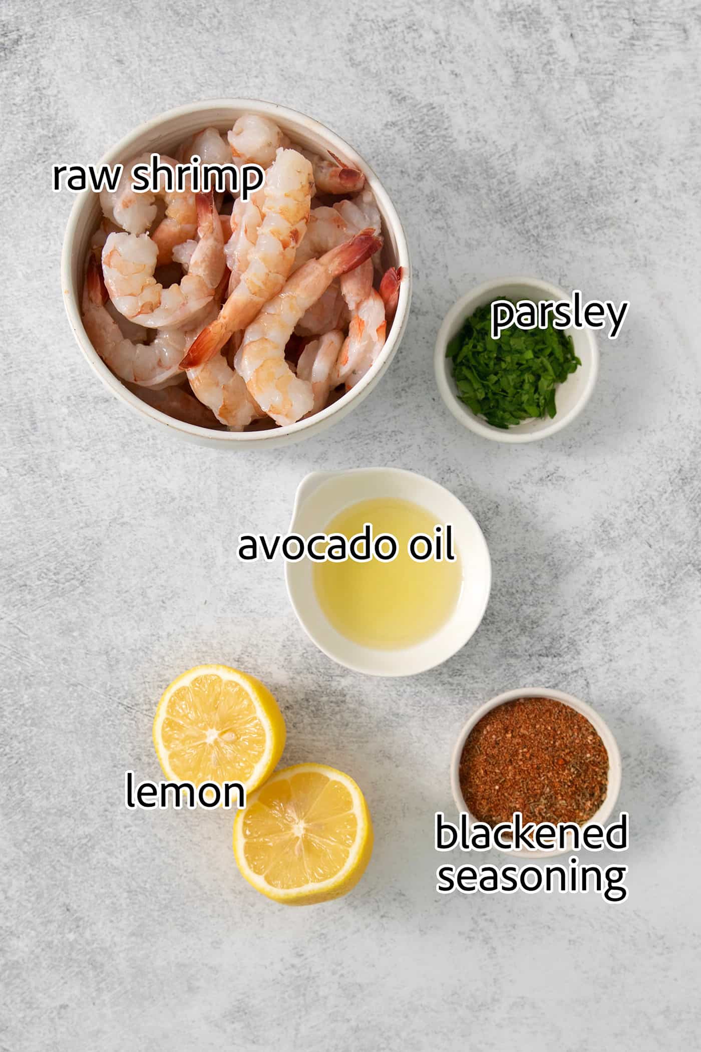 ingredients to make blackened shrimp