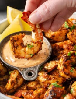 Pinterest image for blackened shrimp