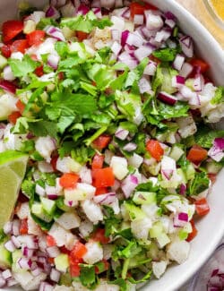 Pinterest image for classic fish ceviche