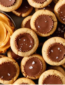Pinterest image for Reese's peanut butter cup cookies recipe